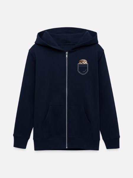 Otter - Teenager Organic Kapuzenjacke Mini Cultivator von Stanley/Stella - Navy