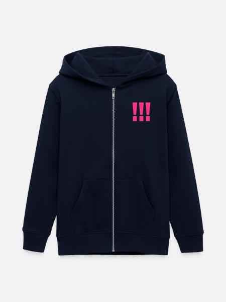 drei ausrufezeichen pink - Teenager Organic Kapuzenjacke Mini Cultivator von Stanley/Stella - Navy