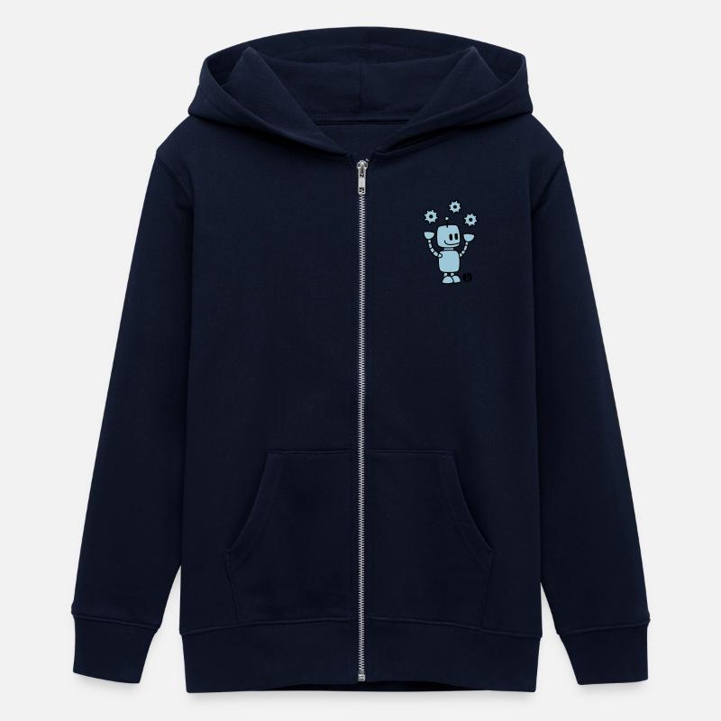Happy Robot (2c) - Veste à capuche ado bio Stanley/Stella - marine