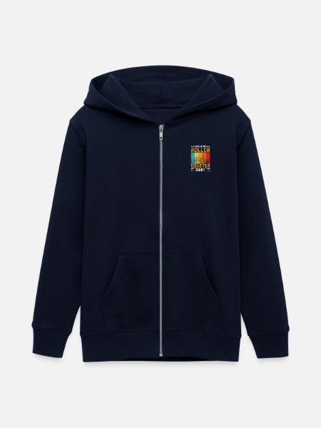 Achterbahn-Themenpark - Teenager Organic Kapuzenjacke Mini Cultivator von Stanley/Stella - Navy