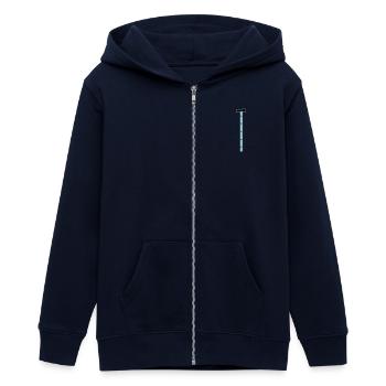 Fliege und Tasten - Teenager Organic Kapuzenjacke Mini Cultivator von Stanley/Stella - Navy - Vorne - AI Model Teenager Male light (155cm)