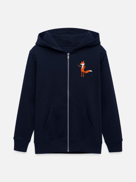 Fuchs steht - Teenager Organic Kapuzenjacke Mini Cultivator von Stanley/Stella - Navy