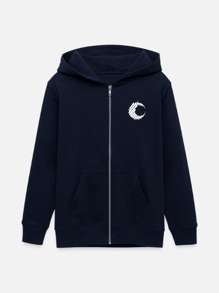 Mond-Logo - Teenager Organic Kapuzenjacke Mini Cultivator von Stanley/Stella - Navy