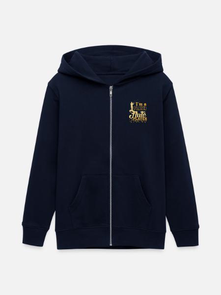 Querflöte spruch - Teenager Organic Kapuzenjacke Mini Cultivator von Stanley/Stella - Navy