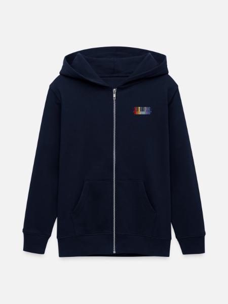 Retro Klavier - Teenager Organic Kapuzenjacke Mini Cultivator von Stanley/Stella - Navy