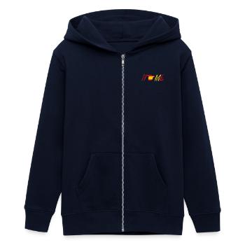 Spanien Home - Teenager Organic Kapuzenjacke Mini Cultivator von Stanley/Stella - Navy - Vorne - AI Model Teenager Male light (155cm)
