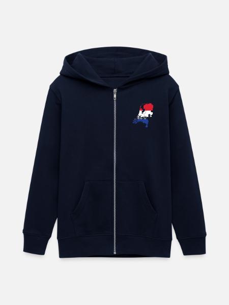 Holland Flagge - Teenager Organic Kapuzenjacke Mini Cultivator von Stanley/Stella - Navy