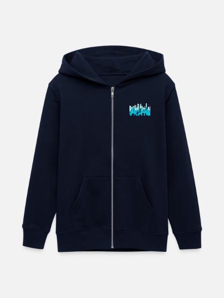 Longboard - Teenager Organic Kapuzenjacke Mini Cultivator von Stanley/Stella - Navy