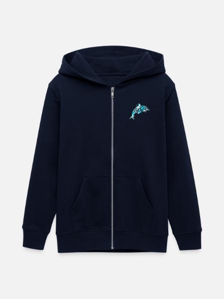 Delfin - Teenager Organic Kapuzenjacke Mini Cultivator von Stanley/Stella - Navy