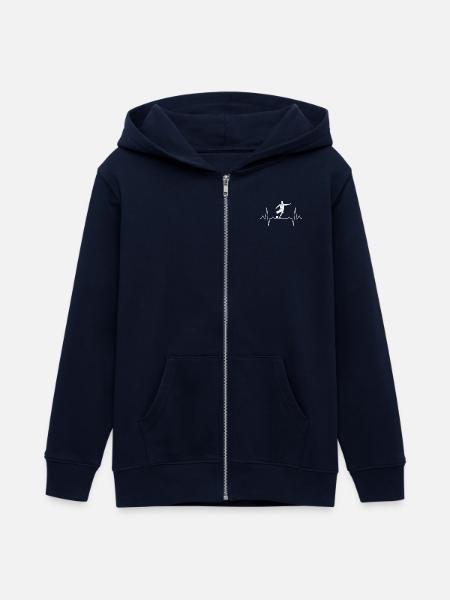 Fußball Fußballer Herzschlag - Teenager Organic Kapuzenjacke Mini Cultivator von Stanley/Stella - Navy