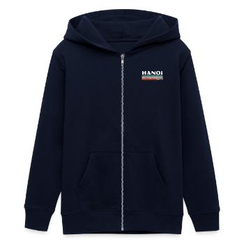 Hanoi Vietnam Vintage Vietnamesische Vietnamese - Teenager Organic Kapuzenjacke Mini Cultivator von Stanley/Stella - Navy - Vorne - AI Model Teenager Male light (155cm)