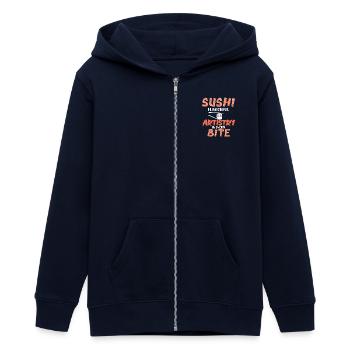 Sushi Japan Essen Sushi-Mahlzeit - Teenager Organic Kapuzenjacke Mini Cultivator von Stanley/Stella - Navy - Vorne - AI Model Teenager Male light (155cm)