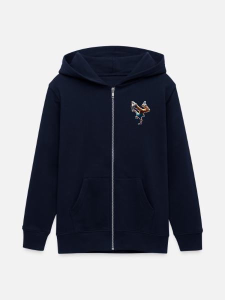 Breakdance - Teenager Organic Kapuzenjacke Mini Cultivator von Stanley/Stella - Navy