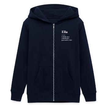 Ella Definition Cooler Name Spruch Geschenk - Teenager Organic Kapuzenjacke Mini Cultivator von Stanley/Stella - Navy - Vorne - AI Model Teenager Male light (155cm)
