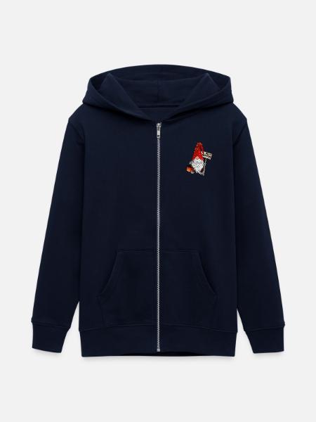 PC Wichtel Weihnachtsgnom - Teenager Organic Kapuzenjacke Mini Cultivator von Stanley/Stella - Navy