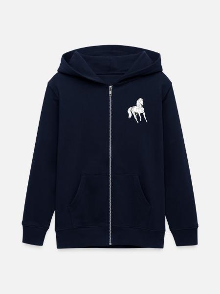 Langarmshirt mit Pferdemotiv Geronimo - Teenager Organic Kapuzenjacke Mini Cultivator von Stanley/Stella - Navy