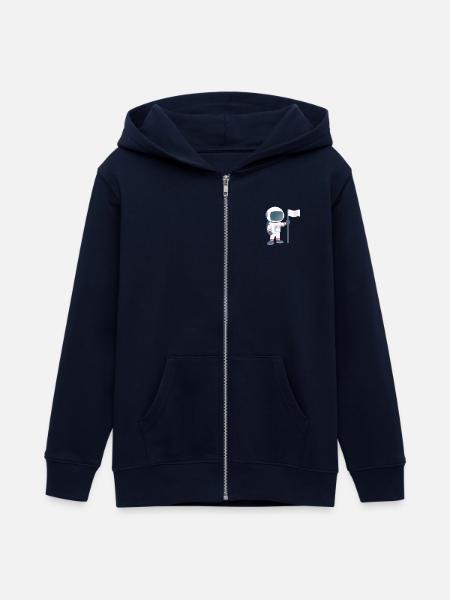 Astronaut - Teenager Organic Kapuzenjacke Mini Cultivator von Stanley/Stella - Navy