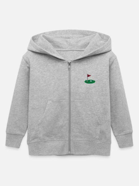 Golf - Kinder Organic Kapuzenjacke Mini Cultivator von Stanley/Stella - Grau meliert