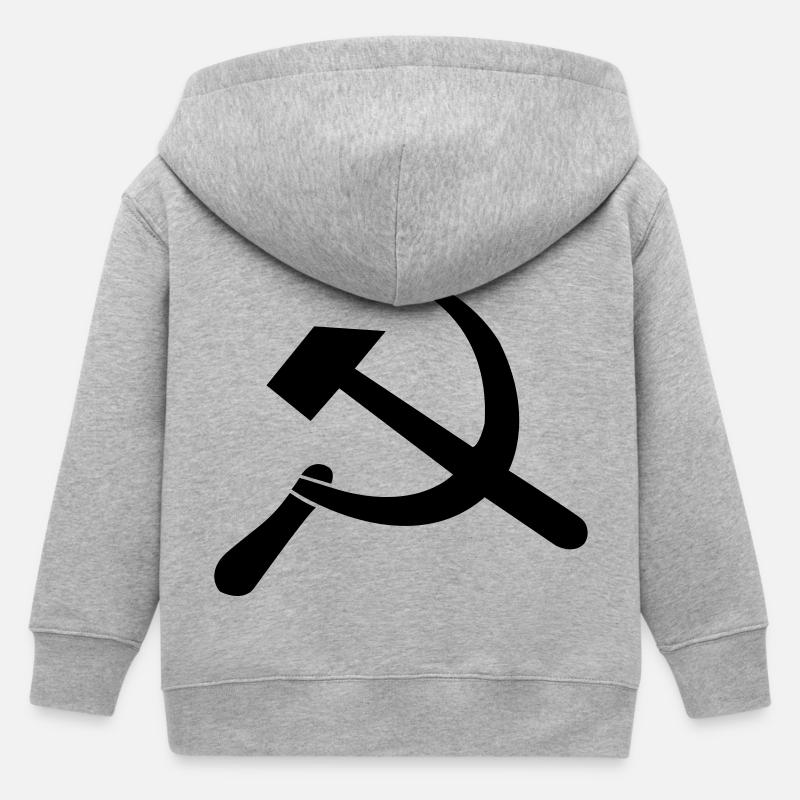 Faucille et le marteau - Veste à capuche enfant bio Stanley/Stella - gris chiné