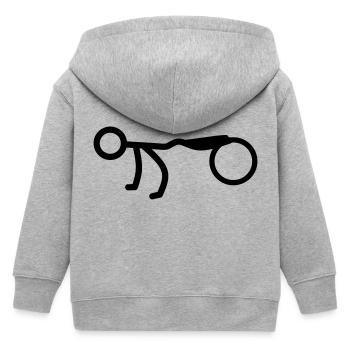 Fittbal - Kinder Organic Kapuzenjacke Mini Cultivator von Stanley/Stella - Grau meliert - Hinten