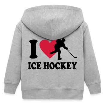 Eishockey - Kinder Organic Kapuzenjacke Mini Cultivator von Stanley/Stella - Grau meliert - Hinten
