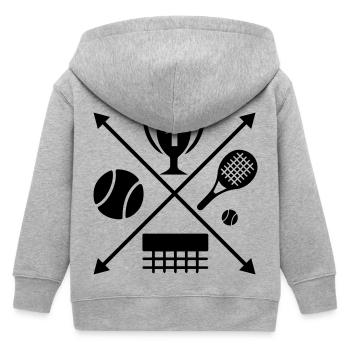 Tennis - Kinder Organic Kapuzenjacke Mini Cultivator von Stanley/Stella - Grau meliert - Hinten