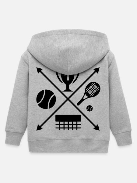 Tennis - Kinder Organic Kapuzenjacke Mini Cultivator von Stanley/Stella - Grau meliert