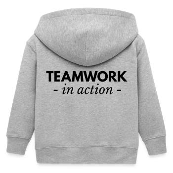 teamwork - Kinder Organic Kapuzenjacke Mini Cultivator von Stanley/Stella - Grau meliert - Hinten