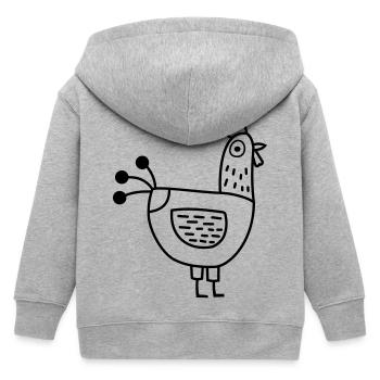 Huhn - Kinder Organic Kapuzenjacke Mini Cultivator von Stanley/Stella - Grau meliert - Hinten