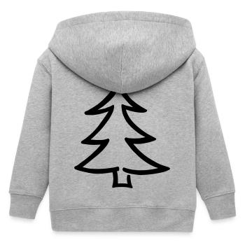 Tannenbaum - Kinder Organic Kapuzenjacke Mini Cultivator von Stanley/Stella - Grau meliert - Hinten