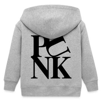 Punk - Kids Organic Zip-up Hoodie by Stanley/Stella - heather grey - Back