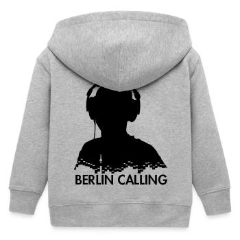 Berlin Calling Silhouette Shirts - Kinder Organic Kapuzenjacke Mini Cultivator von Stanley/Stella - Grau meliert - Hinten