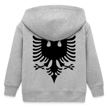 Albanien - Kinder Organic Kapuzenjacke Mini Cultivator von Stanley/Stella - Grau meliert - Hinten