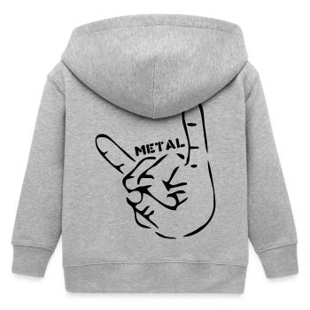 Metal Hard Rock - Kinder Organic Kapuzenjacke Mini Cultivator von Stanley/Stella - Grau meliert - Hinten