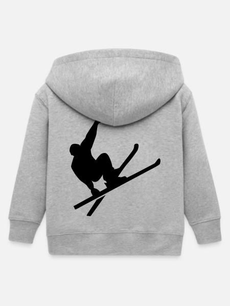 Ski - Kinder Organic Kapuzenjacke Mini Cultivator von Stanley/Stella - Grau meliert