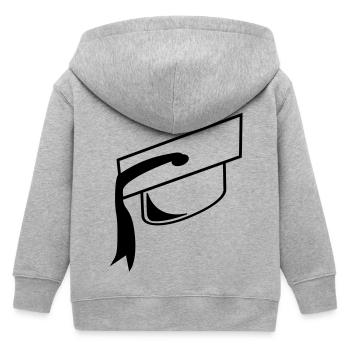 doktor_hut_f1 - Kids Organic Zip-up Hoodie by Stanley/Stella - heather grey - Back