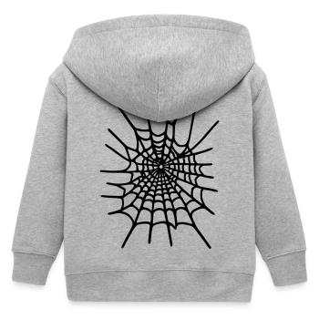 Spinnennetz Halloween - Kinder Organic Kapuzenjacke Mini Cultivator von Stanley/Stella - Grau meliert - Hinten