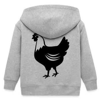 Huhn - Henne - Kinder Organic Kapuzenjacke Mini Cultivator von Stanley/Stella - Grau meliert - Hinten