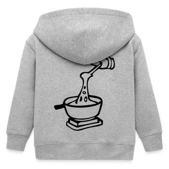 Koch Schweizer kulinarische Spezialität Fondue - Kinder Organic Kapuzenjacke Mini Cultivator von Stanley/Stella - Grau meliert - Hinten