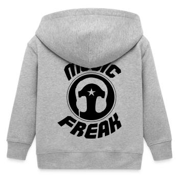 Music Freak - Kinder Organic Kapuzenjacke Mini Cultivator von Stanley/Stella - Grau meliert - Hinten