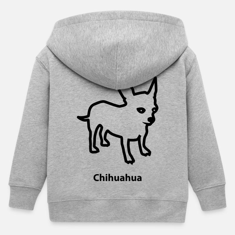 chihuahua - Veste à capuche enfant bio Stanley/Stella - gris chiné