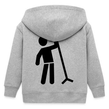 Sänger - Kinder Organic Kapuzenjacke Mini Cultivator von Stanley/Stella - Grau meliert - Hinten