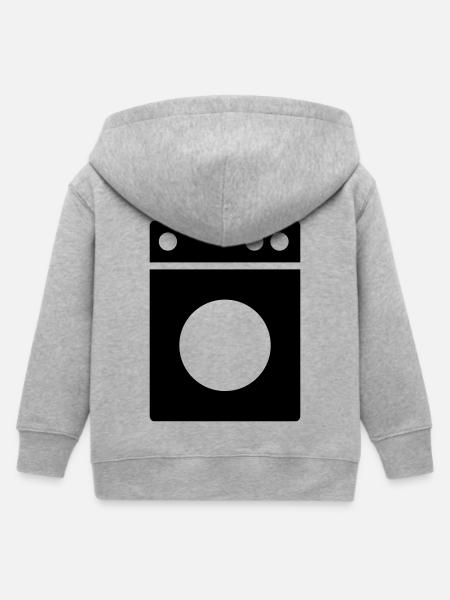 waschmaschine - Kinder Organic Kapuzenjacke Mini Cultivator von Stanley/Stella - Grau meliert