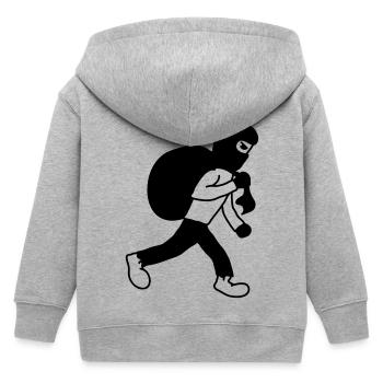 Robber - Kinder Organic Kapuzenjacke Mini Cultivator von Stanley/Stella - Grau meliert - Hinten