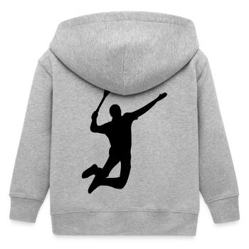 badminton - Kinder Organic Kapuzenjacke Mini Cultivator von Stanley/Stella - Grau meliert - Hinten