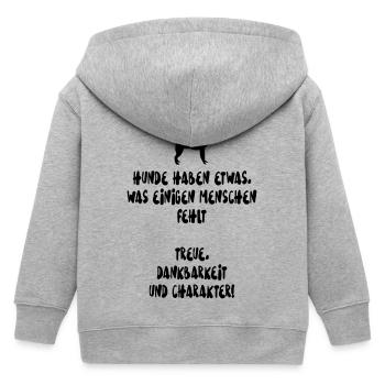 Hunde Spruch - Kinder Organic Kapuzenjacke Mini Cultivator von Stanley/Stella - Grau meliert - Hinten