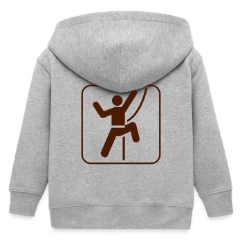 Klettern - Kinder Organic Kapuzenjacke Mini Cultivator von Stanley/Stella - Grau meliert - Hinten