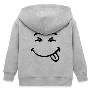 smiley face laughing - Kinder Organic Kapuzenjacke Mini Cultivator von Stanley/Stella - Grau meliert - Hinten