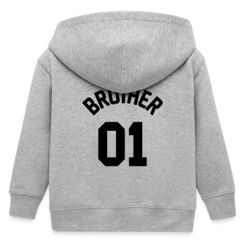 Brother 01 - Kinder Organic Kapuzenjacke Mini Cultivator von Stanley/Stella - Grau meliert - Hinten