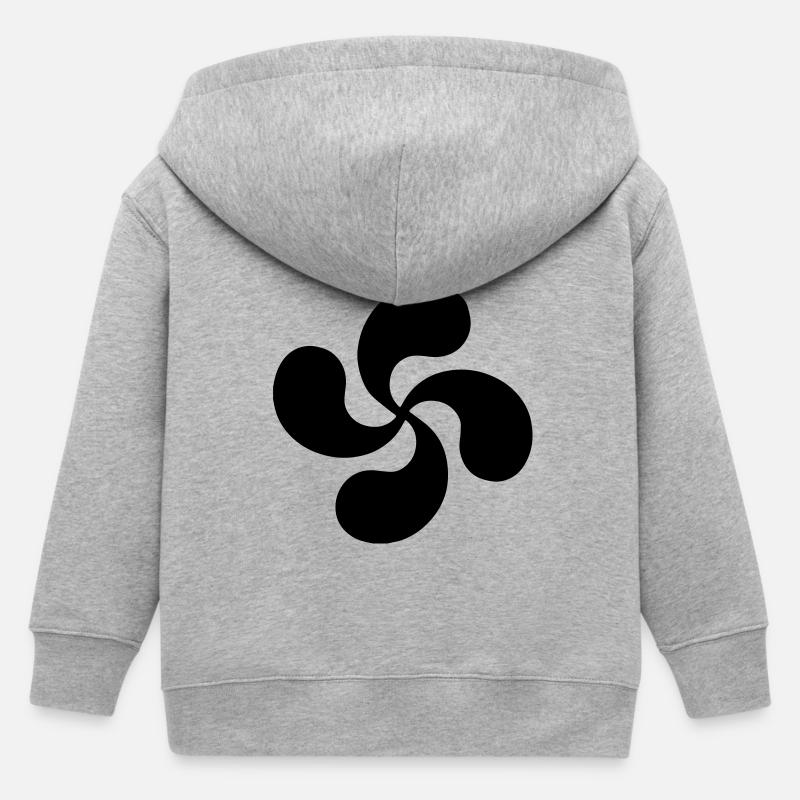 Croix Basque - Veste à capuche enfant bio Stanley/Stella - gris chiné